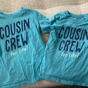 Matching cousin crew tee shirts